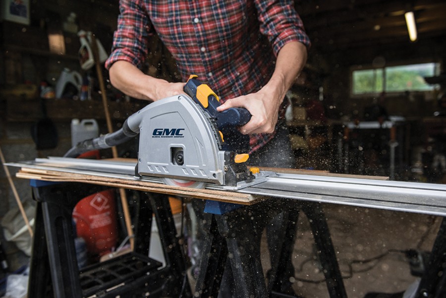 GMC 1400W 165mm Plunge Saw & Track Kit woodworking tools online shop