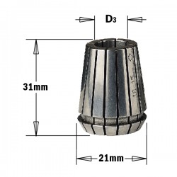 Interchangeable gripper elastic biconical ER20