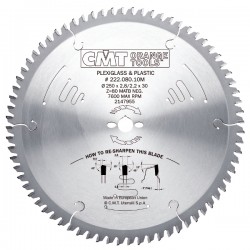 Industrial PVC & plexiglass saw blades