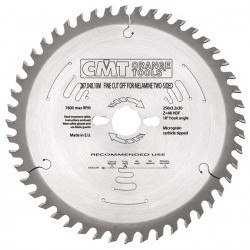 Industrial fine cut-off saw blades for two-sided melamine