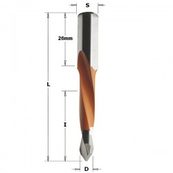 Dowel drills for through holes
