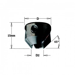 Countersinks for 4 flutes dowel drills