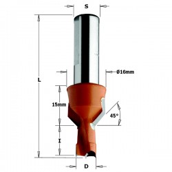 Dowel drills with countersink