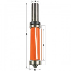 Flush trim router bits with double bearing