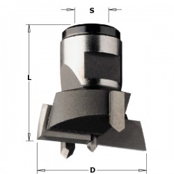 Interchangeable boring bits with threaded shank