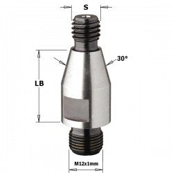 Adaptors with threaded shank for interchangeable bits