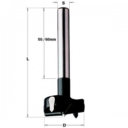 Boring bits with parallel shank