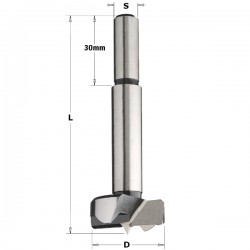 Boring bits with parallel shank