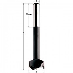 Boring bits with parallel shank