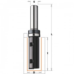 Pattern router bits with insert knives