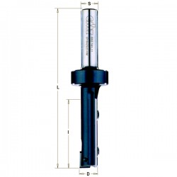 Straight router bits with insert knives