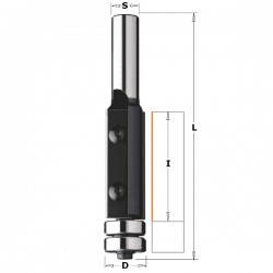 Flush trim bits with insert knives