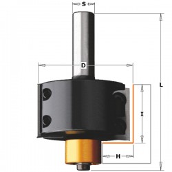 Grand rabbeting CMT router bits with insert knives