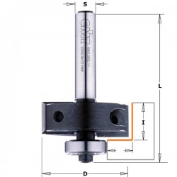 Rabbeting bits with insert knives