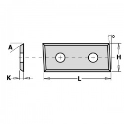 Standard indexable knives  4 cutting edges
