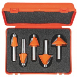 5 CMT piece chamfer router bit set