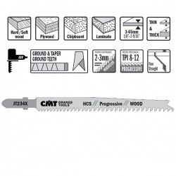Jig saw blades for wood